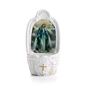 Porcelain Catholic Holy Water Font Virgin Mary Holy Water Font for Entrance of Home Church Wall Hanging Decor Great Gift for First Communion, Confirmation, or New Home, Catholic