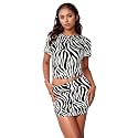PORRCEY Women Sexy Casual 2 Piece Leopard Cheetah Print Mini Dress