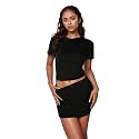 PORRCEY Women Sexy Casual 2 Piece Leopard Cheetah Print Mini Dress