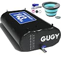 Portable 143 Gallon Water Bladder for Truck Bed,Carrier Cart Large Water Bob Bathtub Emergency Water Bladder for Outdoor RV & Car Camping Water Storage Bladder with Spigot,Overflow Kit-Black 540L