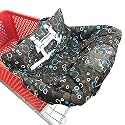 Portable 2-in-1 Grocery Cart Seat Cover and Baby Highchair Cover (Black Circle)