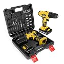 Portable 21V Power Drill Set with 37PCS Drill Bit,Cordless Drill Kit with Battery and Charger,Jar-owl Home Tool Kit with Electric Drill,Power Tool Combo Kit for Men Women Office Repair Maintain-Yellow