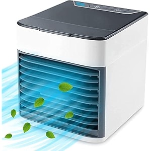portable air conditioner small ac quaite personal air usb power mini desktop cooling misting fan timer with speed adjustable for office room desk and car usb cooler a6