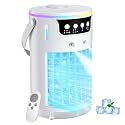 Portable Air Conditioners, Personal Evaporative Air Cooler 1200ML with Ice Cooling Mist Fans That Blow Cold Air Like AC Mini AC Unit for Bedroom, Home Office Desk and Car RV (Ivory White)