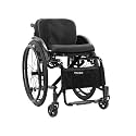 Portable Aluminum Transport Wheelchair with Handbrake, Self-propelled Manual Chair, Ultralight Folding Travel Wheelchairs for Adults(Black,15.7in Seat Width)