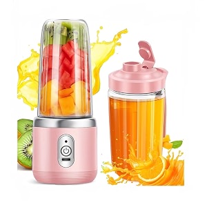 portable blender electric juicers fruit mixers usb rechargeable smoothie mini personal juicer 6 blades 3gears with 1500 mah rechargeable battery pink smoothie blender