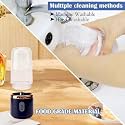 Portable Blender for Smoothies & Juices | 400ML Compact Jar for Soft Fruits | 40W Motor Crushes Ice | Auto-Stop After 40s | 1500mAh Rechargeable Juicer with Built-in Jar