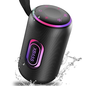 taopodo portable bluetooth speaker bluetooth 54 speaker 30w dual speaker 20 channel deep bass 30h playtime colorful rgb lights ipx7 waterproof tws pairing for outdoorhome charcoal black