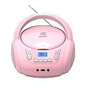 Portable CD Player Boombox with Bluetooth,FM Radio,USB MP3 Playback,AUX-in,Headphone Jack,CD-R/RW and MP3 CDs Compatible,Small CD Player for Home or Outdoor