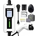 Level 1&amp;2 Portable Charger, 40A 9.6kW J1772 EV Charger, 25FT Cable, 240V NEMA 14-50 + 120V 5-15 Adapter, Adjustable 6-40A, Delay Timer, IP65, Wall Holder &amp; Carry Bag Included