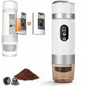 Portable Coffee Maker KF-JN-03 with Digital Display &amp; 20 BAR Pressure – Hot &amp; Cold Brew, Compatible with Coffee Grounds and Capsules, Compact Single-Serve Design with Transparent Cup &amp; 60ml Tank