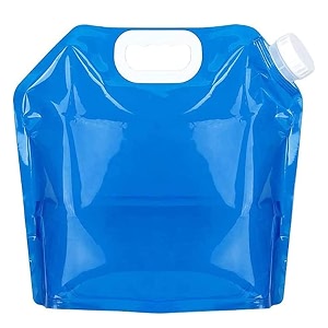 portable collapsible water storage tank water container water carrier lifting bag camping hiking survival kit tool  5 liters transparent in colour