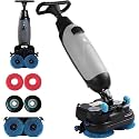 Portable Commercial Floor Scrubber, 360 RPM Mini Floor Machine for Efficient Cleaning 13000 ft²/h, Dual Brush, 2h Lithium Battery Life Floor Cleaner for Office, School, Villa Hospital Bathrooms Gray