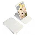 Portable Compact Folding Makeup Mirror with Storage Tray, Desktop Vanity Mirror for Student Dormitories &amp; Home, HD Cosmetic Mirror for Makeup, Skincare &amp; Daily Use