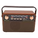 Portable Digital FM Radio, Speaker with AM FM SW Bands, USB SD Card Playback, Long Telescopic Antenna, 6H Battery Life, for Bathroom Garden (US Plug)