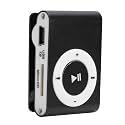 Portable Digital Music Media Player MiniMP3 BackClip Player with Earphone and USB Cable with Builtin Memory Expansion Supports to 8gb Slot Your on (Black)