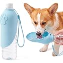 Portable Dog Water Bottle Foldable Silicone Travel Water Bottle，Blue