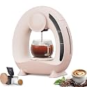 Portable Drip Coffee Maker, Single-Serve Coffee Maker, 85 °C Constant Temperature, 20S Fast Heating Extraction, 240ml Removable Water Tank for Office Home Pink-K-CUPcapsule