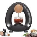 Portable Drip Coffee Maker, Single-Serve Coffee Maker, 85 °C Constant Temperature, 20S Fast Heating Extraction, 240ml Removable Water Tank for Office Home Black-K-CUPcapsule