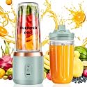 Portable Electric Blender Juicer l USB Rechargeable 6 Blades With 1800 Mah Rechargeable Battery l For Smoothies,Shakes,Juices,Lassi,Sattu l Assorted Colour