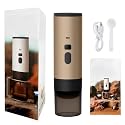 Portable Electric Espresso Coffee Maker, Rechargeable Capsule Machine, 90ML Tank, 120ML Cup, 5 Colors (Champagne color standard version, without stand velvet bag)