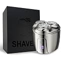Portable Electric Foil Shaver for Men, Mini Electric Razor for Beard/Face, 3 Floating Blade LED Display, Type C Fast Rechargeable, IPX7 Waterproof (Silver)