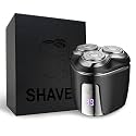 Portable Electric Foil Shaver for Men, Mini Electric Razor for Beard/Face, 3 Floating Blade LED Display, Type C Fast Rechargeable, IPX7 Waterproof (Black)