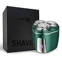 Portable Electric Foil Shaver for Men, Mini Electric Razor for Beard/Face, 3 Floating Blade LED Display, Type C Fast Rechargeable, IPX7 Waterproof (Green)