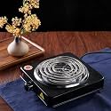 Portable Electric Hot Plate 1000W Single Burner for Cooking | Stainless Steel Heating Coil | Adjustable Temperature Control | Countertop Stove | Fast Heating for Home, Office, Hostel & Travel