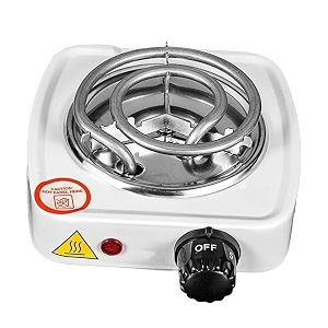 portable electric hot plate 500w single burner adjustable temperature control flexible precise table topcamping caravanheavy duty cooking 4 heat settings compact durable