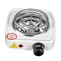 Portable Electric Hot Plate, 500W Single Burner, Adjustable Temperature Control, Flexible Precise Table Top,Camping, Caravan,Heavy Duty Cooking, 4 Heat Settings, Compact Durable