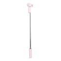 Portable Extendable Selfie Stick for Photo Video Vlog Live Streaming 360 Degree Rotating (Pink)