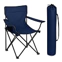Portable Foldable Camping Chair for Adults with Armrest & Cup Holder, Lightweight Folding Outdoor Chair for Camping, Fishing, Beach, Picnic, Travel, Lawn, Garden & Patio, Multicolor