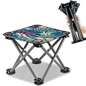 Portable Foldable Camping Stool Chair, Lightweight Compact Folding Seat with Metal X-Frame, Up to 120 kg Load Capacity, Easy Carry Outdoor Stool for Camping, Trekking, Hiking, Fishing, Picnic