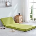 Portable Foldable Foam Futon Bed - 200cm Long, Removable Cover, Non-Slip Base, Perfect Single Mattress for Guests, Compact Space-Saving Solution for Small Rooms