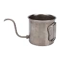 Portable Foldable Pour Over Camping Kettle, Multi Functional Hand Drip Coffee Maker with Lid 400ML, Great for Brewing Delicious Coffee Outdoors and maintaining The Original