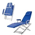 Portable Folding Dental Chair with LED Lamp, 360° Rotating Light Arm, Professional Dental Office Chair for Clinics, Hospitals, Beauty Salons, Shopping Malls