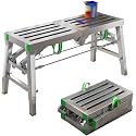 Portable Folding Scaffolding Platform 880 lbs Max Load Adjustable Height Stepladders Ideal for Scaffold Tower Ladder Stool &amp; Bench Use
