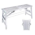 Portable Folding Scaffolding Work Platform for Home Improvement Vehicle Washing Adjustable Height Levels for Maintenance Work 160cm Height