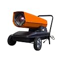 Portable Forced Air 125000BTU Heater 10gal Tank Capacity Long Run 10hrs -36°F Operating Temp Range Multi Fuel Support Thermostatic Control Overheat Protection