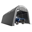 K Knowbody Portable Garage 12x20FT Heavy Duty - Translucent Skyview Roof, Reinforced Metal Frame & Zippered Doors, Waterproof Outdoor Shelter for Cars/RVs/ATVs