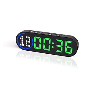 portable gym timer battery powered magnetic interval workout clock time with time progress bar boxing round timer for home gym countdownup fitness crossfit hiit tabata