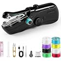 Portable Handheld Sewing Machine for Adults - Mini Hand Held Sewing Stitching Machine for Beginners - Small Electric for Hemming Quick Fabric Home Travel Clothes Pants DIY Fabric Denim