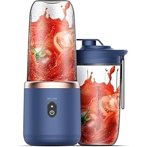 portable juicer blenders for smoothies and juices usb rechargeable mini juicer bottle mixer shake maker machine with 1800mah rechargeable battery smoothie blender with 400 ml jar