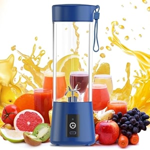 portable juicer mixer blender for juices smoothies cold coffee rechargeable 6 blades bottle juicer smoothie maker fruits mixer juices grinder for home office gym travel 380ml