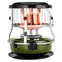 Portable Kerosene Heater 9000 BTU, 2-in-1 Non-Electric Radiant Heating Stove with 4.5L Tank 16-21H Run Time, Indoor Outdoor Heater for Camping, Hunting, Home & Emergency Use Army Green