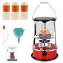 Portable Kerosene Heater 9000 BTU with 3 Wicks-Red
