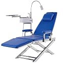 Portable LED Dental Chair Dental Care Bed with 360° Light Arm Rotating, Spittoon and Tray Portable Dental Chair for Hospitals, Beauty Parlours(Blue, Green, Red)(Blue)