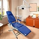 Portable LED Dental Chair Portable Patient Chair with Tray and Removable Spittoon Bowl Design Removable Headrest for Hospitals, Beauty Salons 170 * 62 * 59CM 220v
