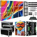 Portable LED Display Wall Panel | P2.9 P3.91 P4.81 P6 3840Hz High Refresh Rate, IP65 Waterproof Aluminum Cabinet | Includes Frame &amp; Case for Stage Event Rental (12, P4.81, A：50*50cm(1.64ft*1.64ft))